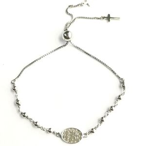 NEW Sterling Silver decade rosary prayer bracelet with Cross charm